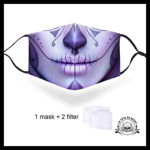 Masque Tête de Mort Calavera Violet