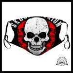 Masque Tête de Mort Crânes Rouge et Blanc
