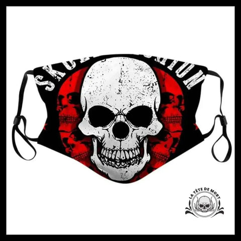 Masque Tête de Mort Crânes Rouge et Blanc