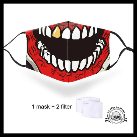 Masque Tête de Mort Dent Or