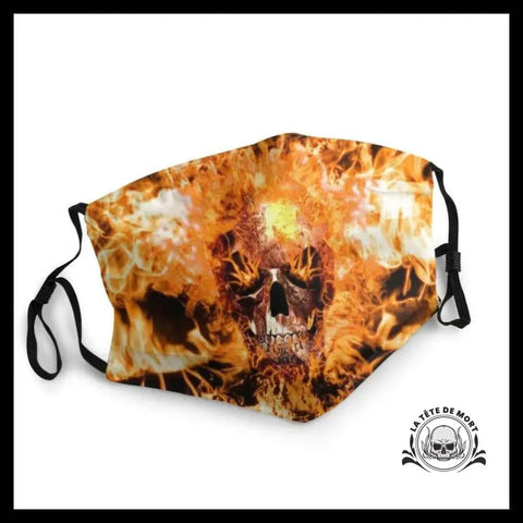 Masque Tête de Mort Flammes