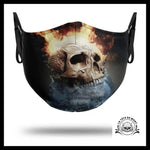 Masque Tête de Mort Flammes