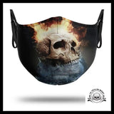 Masque Tête de Mort Flammes