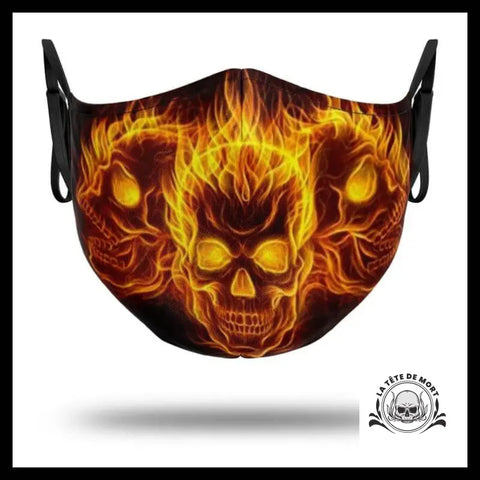 Masque Tête de Mort En Flammes