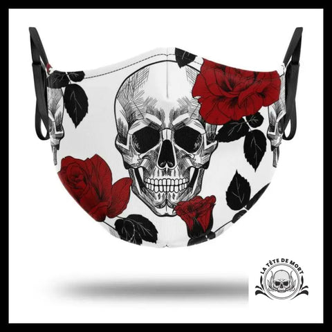 Masque Tête de Mort Fleurie
