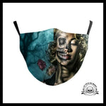 Masque Tête de Mort Marilyn Turquoise