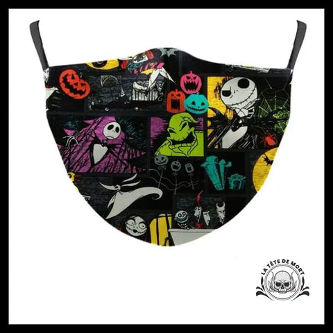 Masque Tête de Mort Mr Jack Bande Dessinee