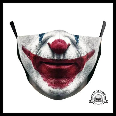 Masque Tête de Mort Nez Rouge Clown