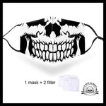 Masque Tête de Mort Noir et Blanc