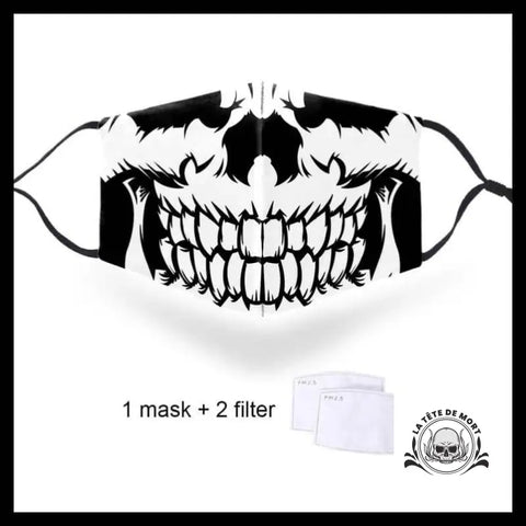 Masque Tête de Mort Noir et Blanc