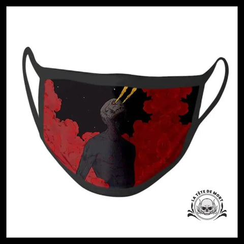 Masque Tete de Mort Nuages Rouge