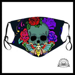 Masque Tête de Mort Papillon Multicolore