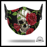 Masque Tête de Mort Et Roses
