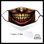 Masque Tête de Mort Sourire Dents Jaunes