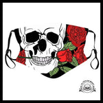 Masque Tête de Mort Tige Roses