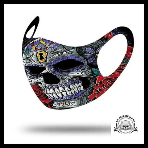 Masque Tête de Mort Violette