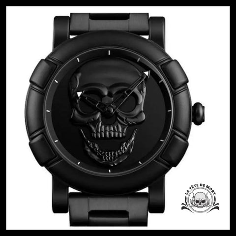 Montre Tête de Mort Noir