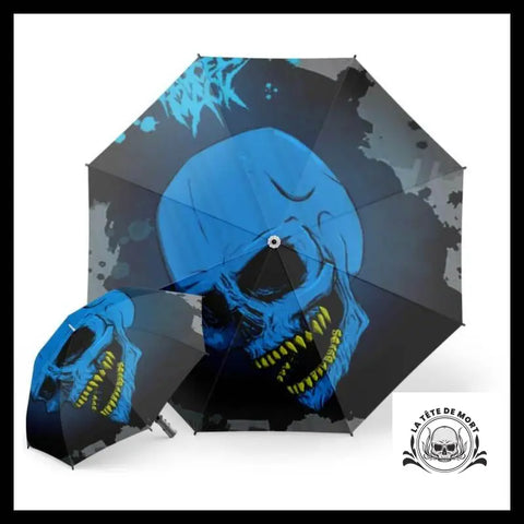Parapluie Crâne Bleu