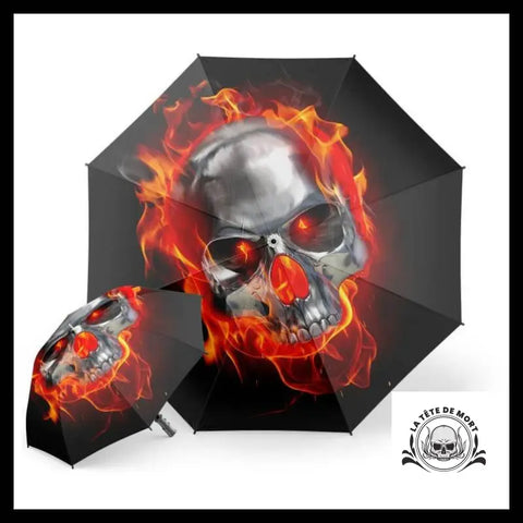 Parapluie Crâne Enflammé