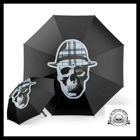 Parapluie Tête de Mort Avec Chapeau