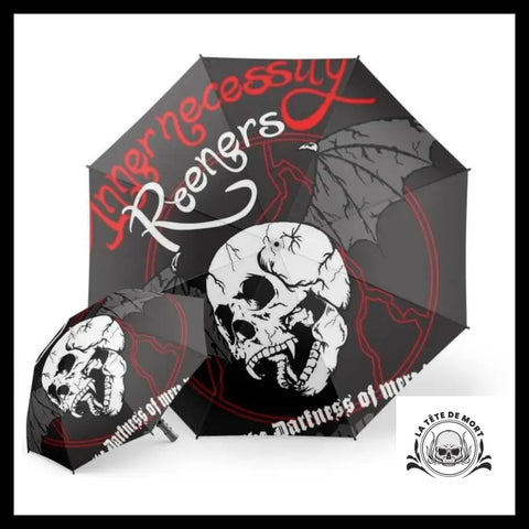 Parapluie Tête de Mort Chauve Souris