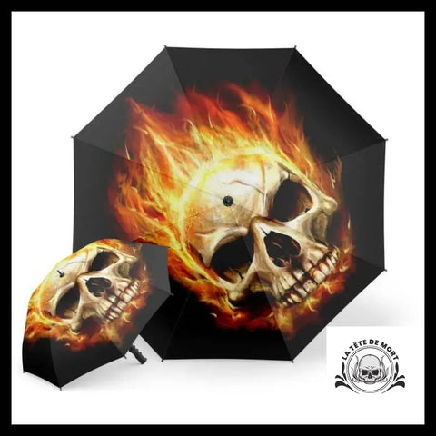 Parapluie Tête de Mort En Feu