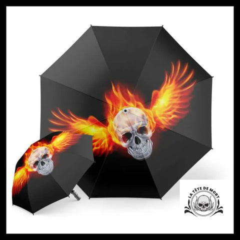 Parapluie Tête de Mort En Feu