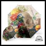 Parapluie Tête de Mort Fleurie