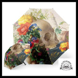 Parapluie Tête de Mort Fleurie