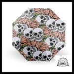 Parapluie Tête de Mort Avec Fleurs