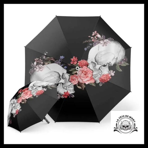 Parapluie Tête de Mort Noir et Blanc