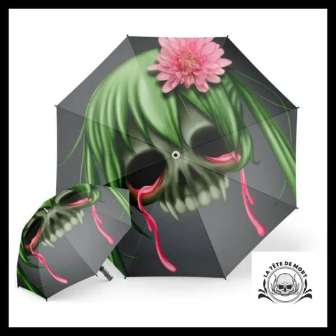 Parapluie Tête de Mort Qui Pleure