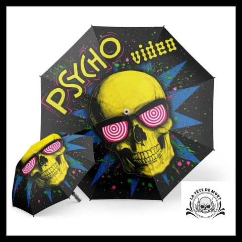 Parapluie Tête de Mort Psychédélique