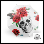 Parapluie Tête de Mort Et Roses