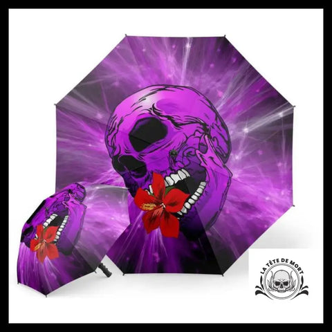 Parapluie Tête de Mort Violette