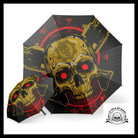 Parapluie Tête de Mort Yeux Rouges