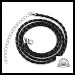 Pendentif Crâne de Corbeau (Cuir)