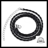 Pendentif Crâne de Corbeau (Cuir)