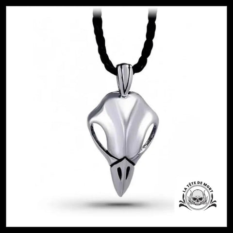 Pendentif Crâne de Corbeau (Cuir)
