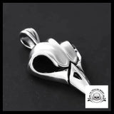 Pendentif Crâne de Corbeau (Cuir)