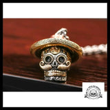 Pendentif Crâne Mexicain (Cuir)