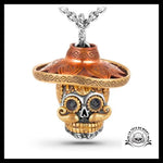 Pendentif Crâne Mexicain (Cuir)