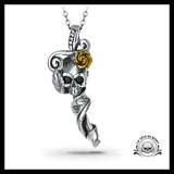 Pendentif Tête de Mort Femme (Argent)
