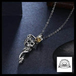 Pendentif Tête de Mort Femme (Argent)
