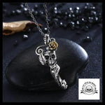 Pendentif Tête de Mort Femme (Argent)