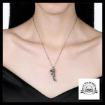 Pendentif Tête de Mort Femme (Argent)