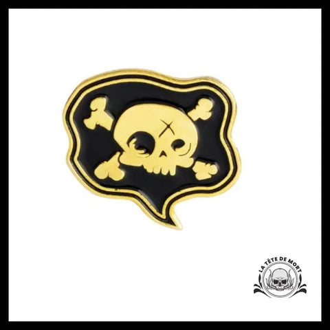 Pin’s Tête de Mort Bulle Bd Jaune