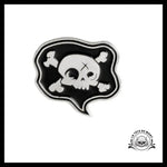 Pin’s Tête de Mort Bulle Bd Noir et Blanc
