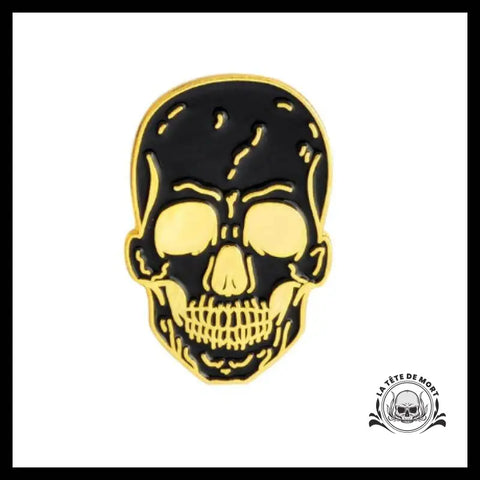 Pin’s Tête de Mort Jaune et Noir