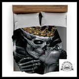 Plaid Tête de Mort Couronne